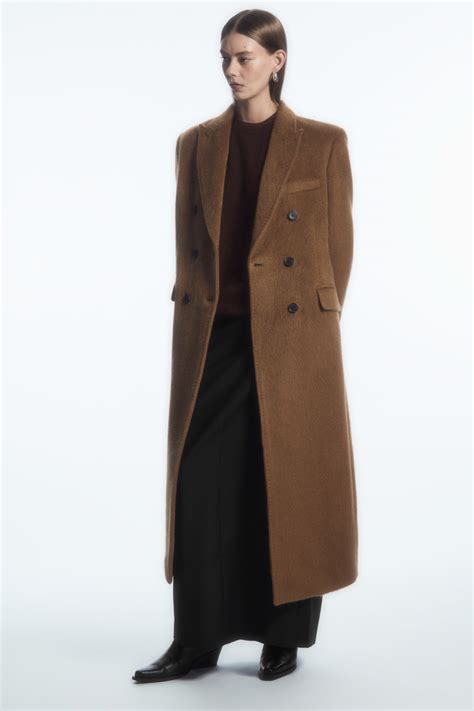 cos oversized double breasted coat|4 button double breasted coat.